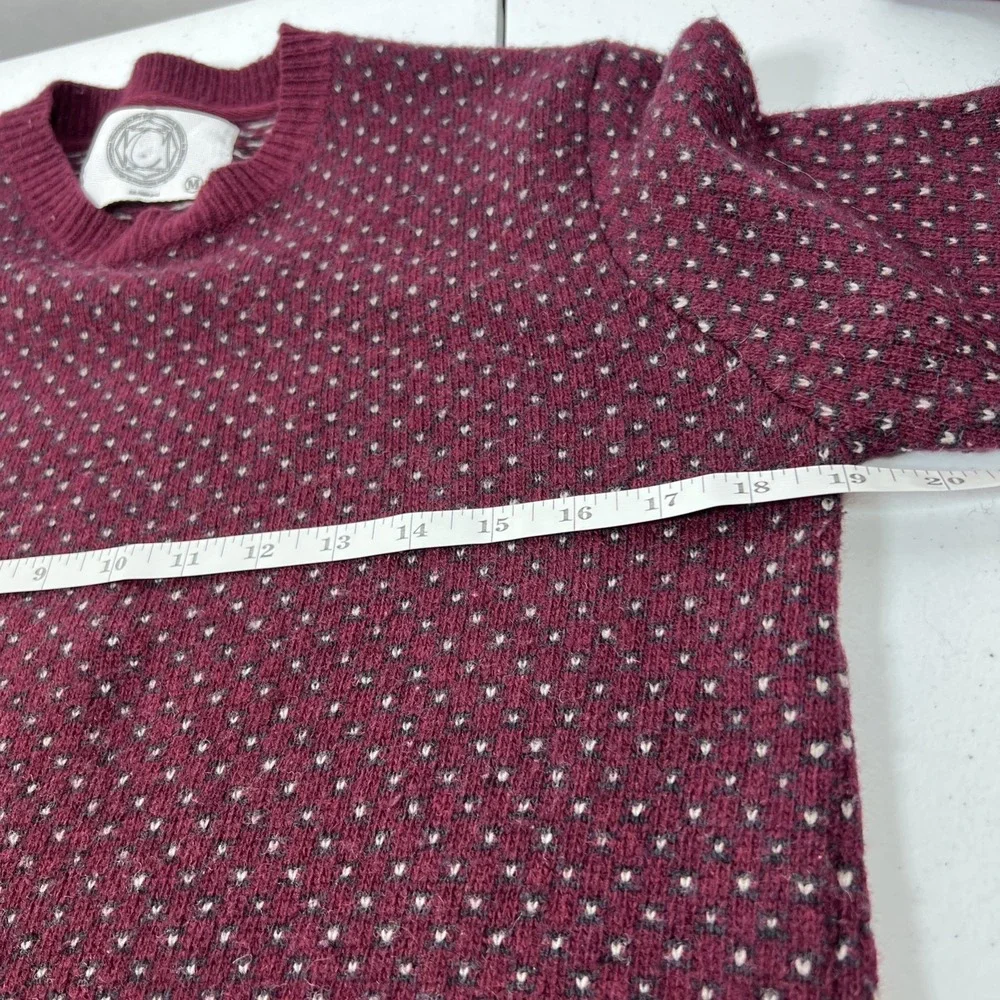 Contemporary Reflections Women's Ronny Lambswool Blend‎ Wine Sweater Size M
